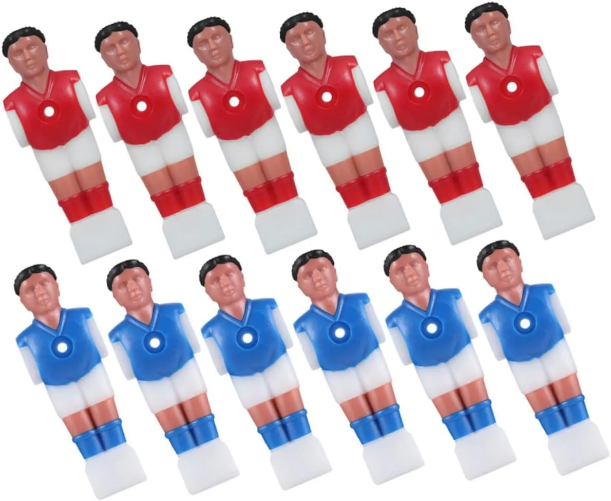 12Pcs Foosball Player Figures Plastic Replacement Soccer Men for Tabletop Foosball Game Easy Tool Installation Portable Design Enhanced for Social
