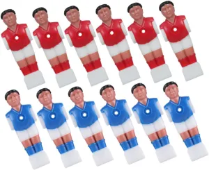 12Pcs Foosball Player Figures Plastic Replacement Soccer Men for Tabletop Foosball Game Easy Tool Installation Portable Design Enhanced for Social