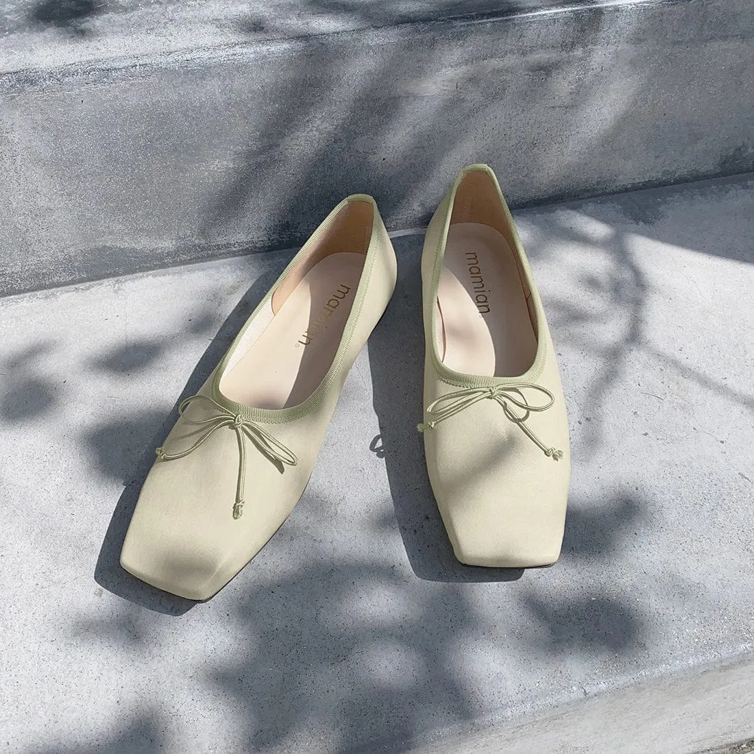 15% OFF: Square toe ballet shoes (m10301) Ice green