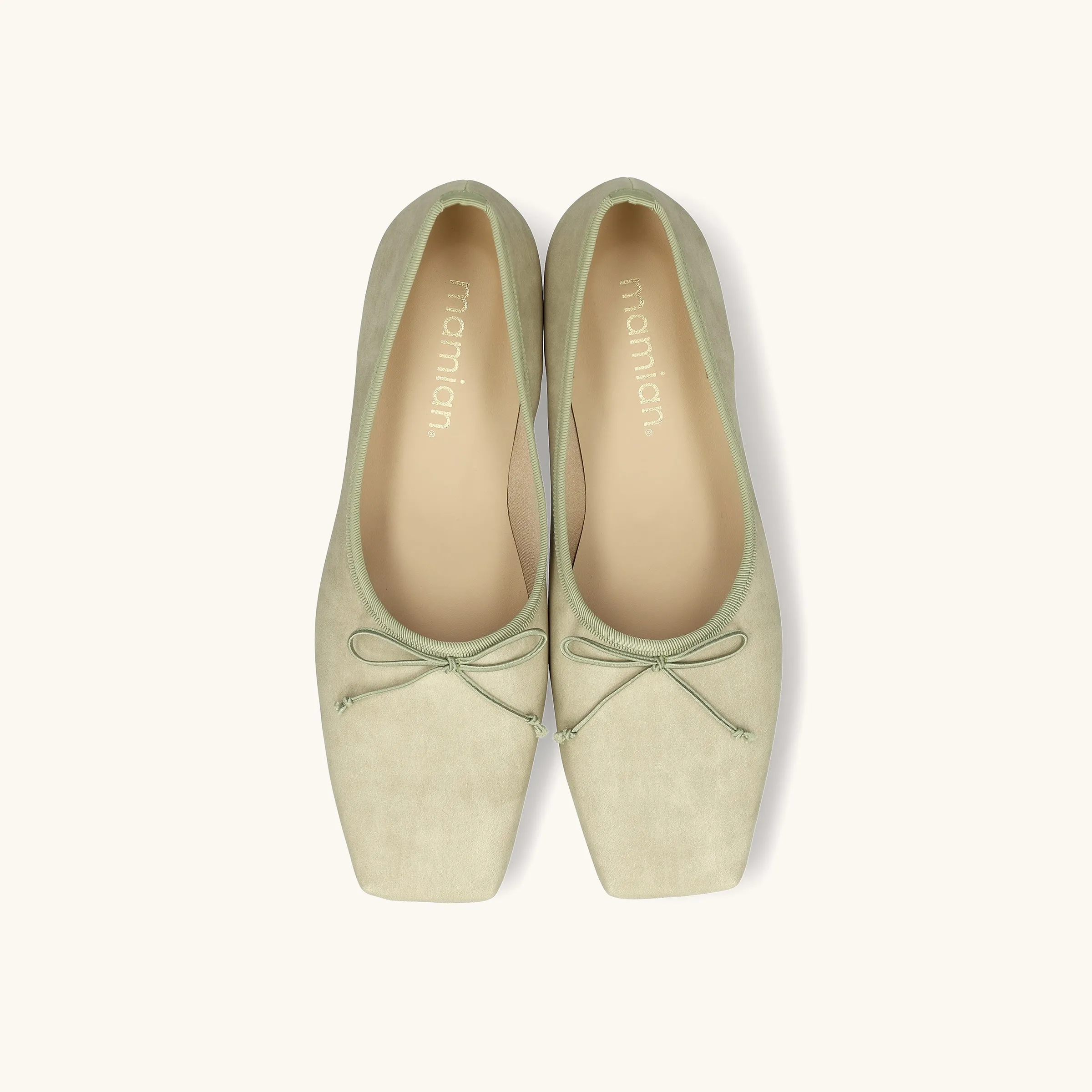15% OFF: Square toe ballet shoes (m10301) Ice green