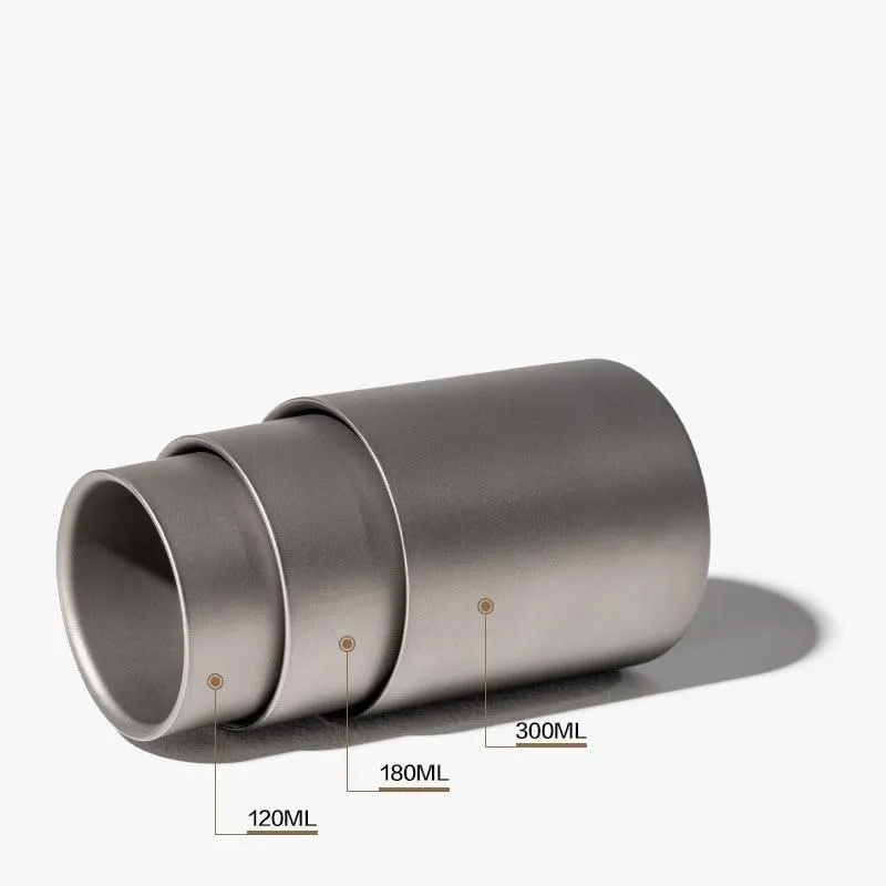 1PC Pure Titanium Mug, Double-Layer Insulated Coffee Mug and Tea Cup Suitable for Outdoor Picnics Or Home Use(120ML)