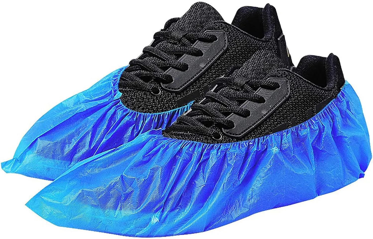 200 Pack 100 Pairs Disposable Shoe Covers Boot Cover Waterproof, Dust proof, The Size Fit Most, Non-slip, Blue, Protect Your Shoes, Floor, Carpet