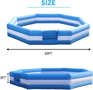 20FT Gaga Ball Pit with Air Blower,Portable Gaga Ball Court and Easy to Set Up - Inflatable Sport Game for Outdoor and Indoor School Family Activities.