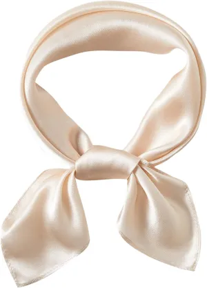 21"x21" Solid Color Silk Scarf-100% Mulberry Silk Neck Scarf-Light Thin Breathable Small Headscarfs