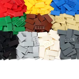 2×4 Tile ×320 Parts and Pieces Flat MOC Bricks, Multicolored Bulk Building Blocks for Smooth Surface Wall Floor, Toy Accessories Compatible with Major Brands 87079
