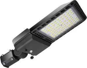 300W LED Parking Lot Lights with Photocell Slip Fitter, 39000LM Outdoor Pole Mount Light, 5000K LED Shoebox Light, IP65 Waterproof Commercial Flood Security Light for Yard, Driveway, ETL Listed
