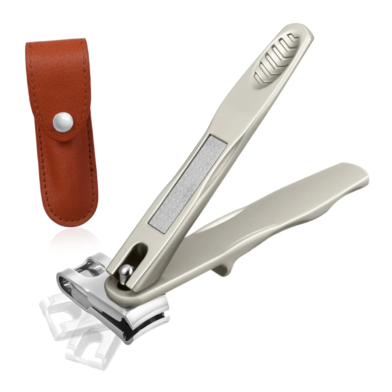360 Degree Rotary Nail Clippers Set, Stainless Steel Fingernail Toenail Clippers Trimmer and Cutter with Nail File, Nail Cutter Gifts for Men and Women