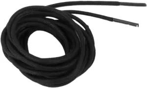 3mm Round Waxed Shoelaces Black Laces for Brogues Shoes Sturdy and Classic Shoelace Set