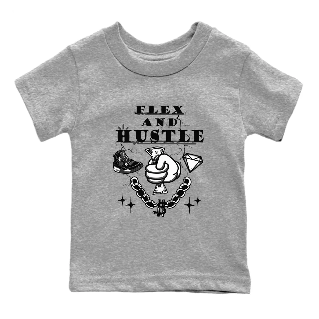 4 Air White Flex Kids Tees SNRT Jordan Thunder Expert help Sneaker And - Hustle Affordable luxury