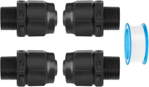 4 Pcs Pool Spa Booster Pump Soft Tube Connectors Kit,Compatible with Polaris/Pentair/Hayward 3/4 hp Pump