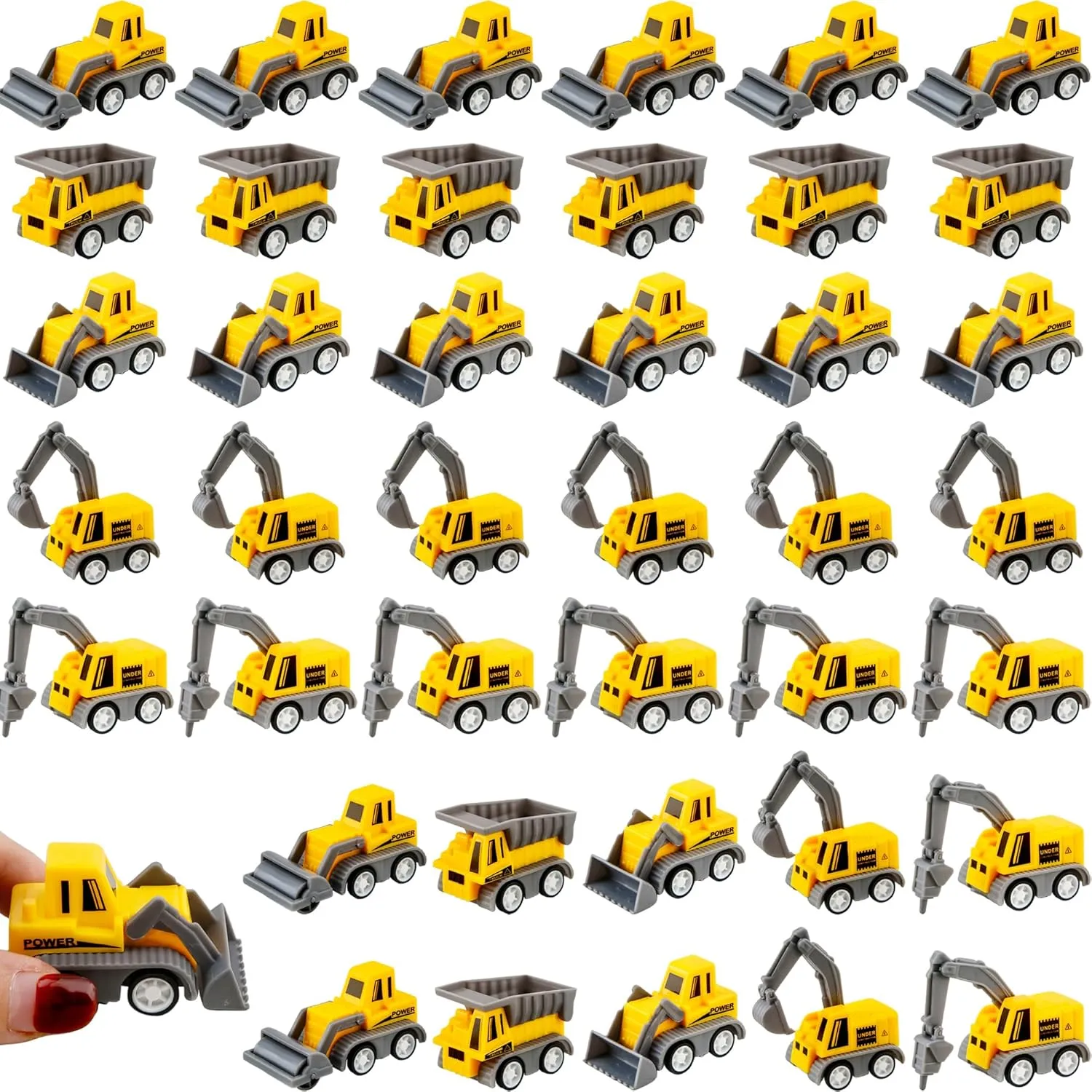 40 Pieces Mini Construction Vehicles Bulk Pull Back Construction Trucks Engineering Vehicles Small Construction Toys for Kids Construction Party Favors (Color Style 1)