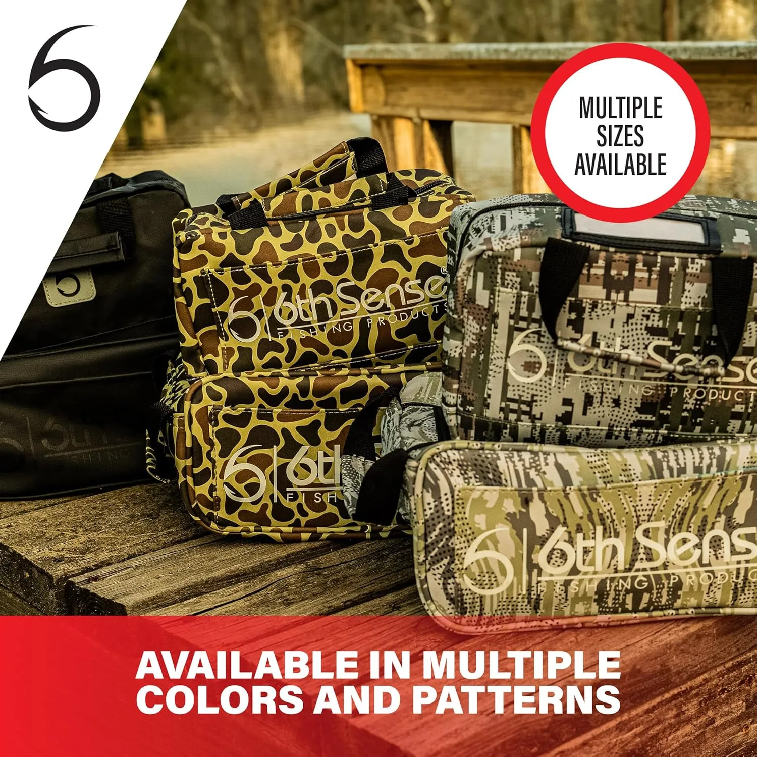 6th Sense Fishing Large Bait Bag – Durable Soft-Sided Storage for Soft Plastics (Mountain Goat)