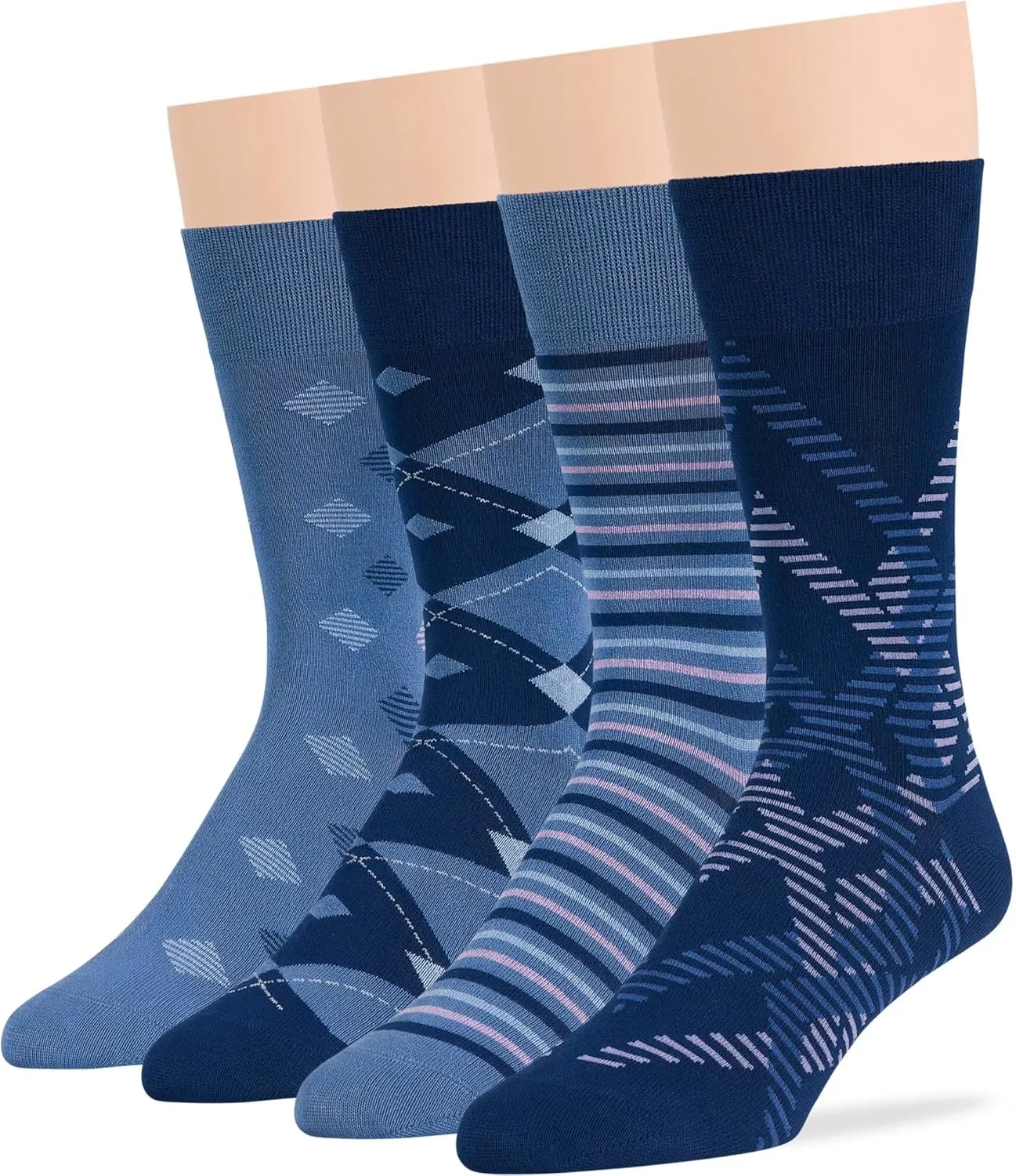 7BIGSTARS KINGDOM Men Viscose Bamboo Patterned-Solid Fashion Dress Sock-XL/L/M- Black Khaki Beige Brown Grey Navy Blue