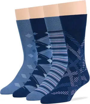 7BIGSTARS KINGDOM Men Viscose Bamboo Patterned-Solid Fashion Dress Sock-XL/L/M- Black Khaki Beige Brown Grey Navy Blue