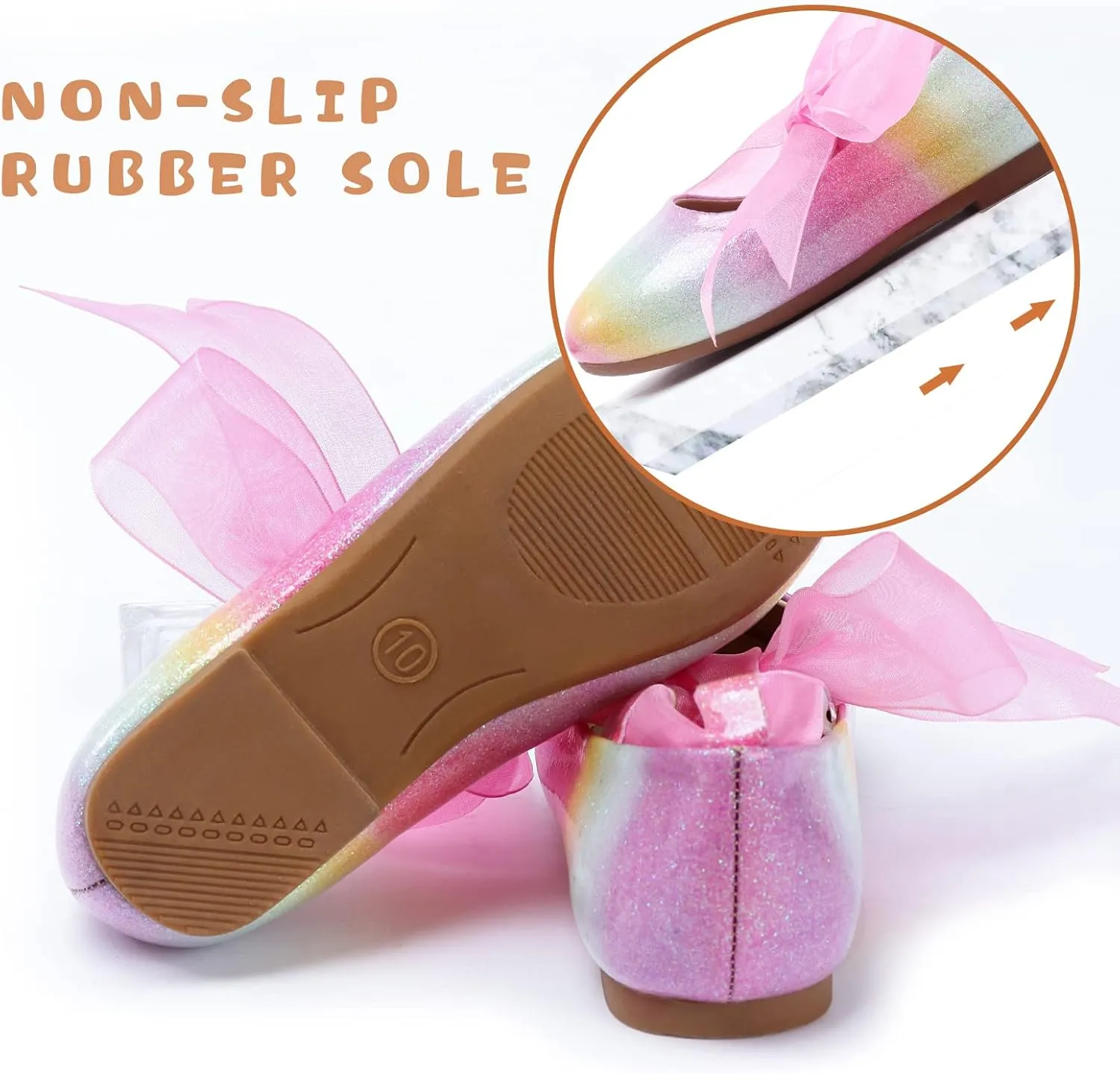 ADAMUMU Toddler Dress Shoes Flower Girl Shoes for Weeding Cute Toddler Mary Jane Shoes Lace Flore Ballet Flat for Walking, Jumping