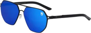 Aero Push - Premium Designer Men Women Flat Lens Thin Metal Aviator Sunglasses