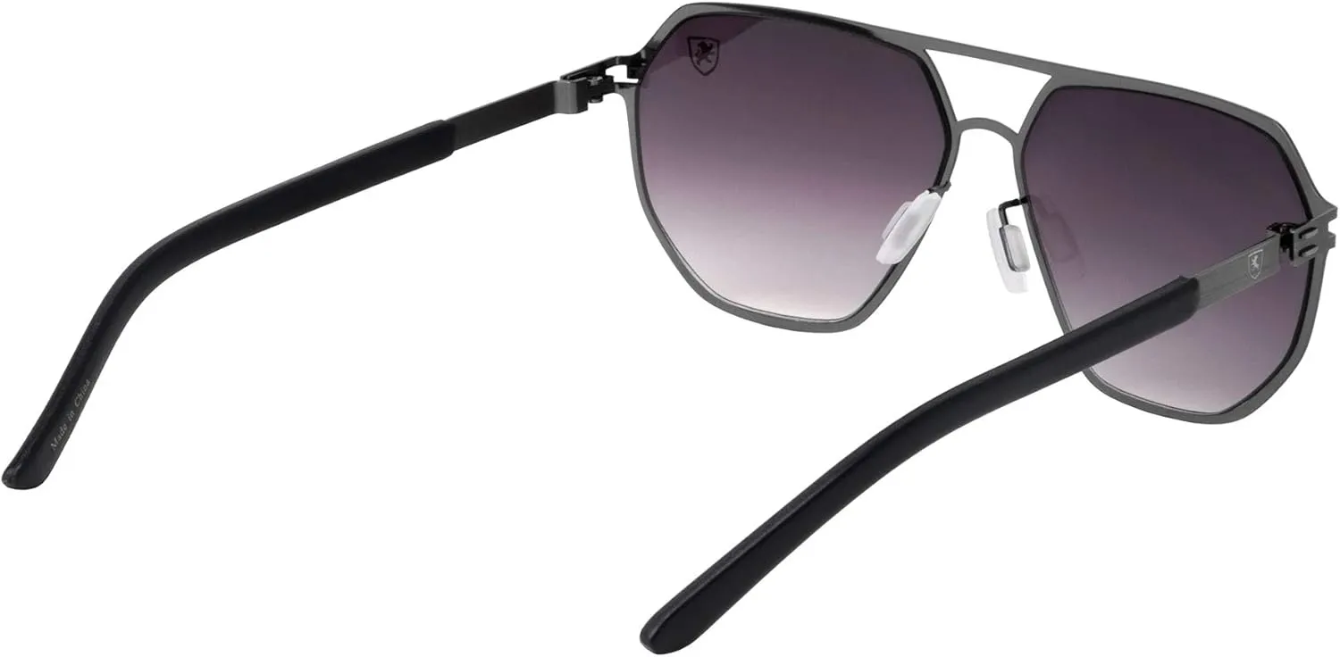 Aero Push - Premium Designer Men Women Flat Lens Thin Metal Aviator Sunglasses