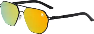 Aero Push - Premium Designer Men Women Flat Lens Thin Metal Aviator Sunglasses