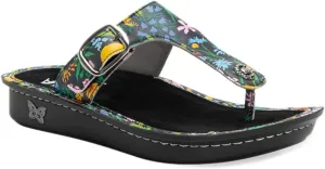Alegria Women Vella - Timeless Comfort, Arch Support and Travel Style - Casual Flip Flop Slide for Everyday Elegance - Lightweight Leather Thong Sandal
