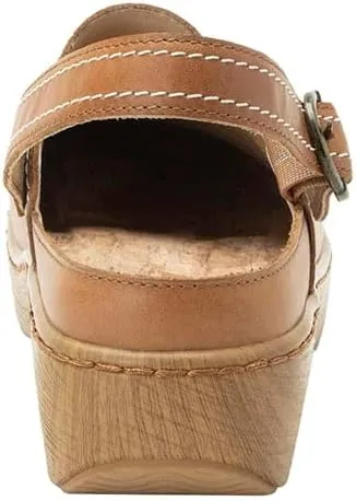 Alegria Women's Olie Slingback Clog Leather Slide