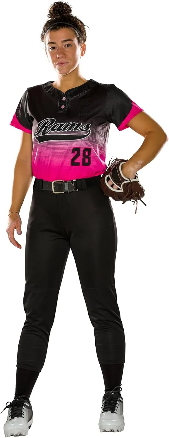 Alleson Athletic Girls Belt Loop Fastpitch Pant – Five Pro-Style Fit, Moisture-Wicking & Durable Fabric