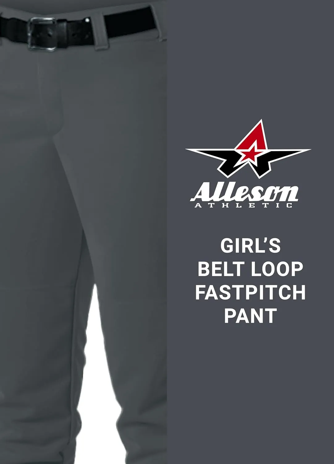 Alleson Athletic Girls Belt Loop Fastpitch Pant – Five Pro-Style Fit, Moisture-Wicking & Durable Fabric