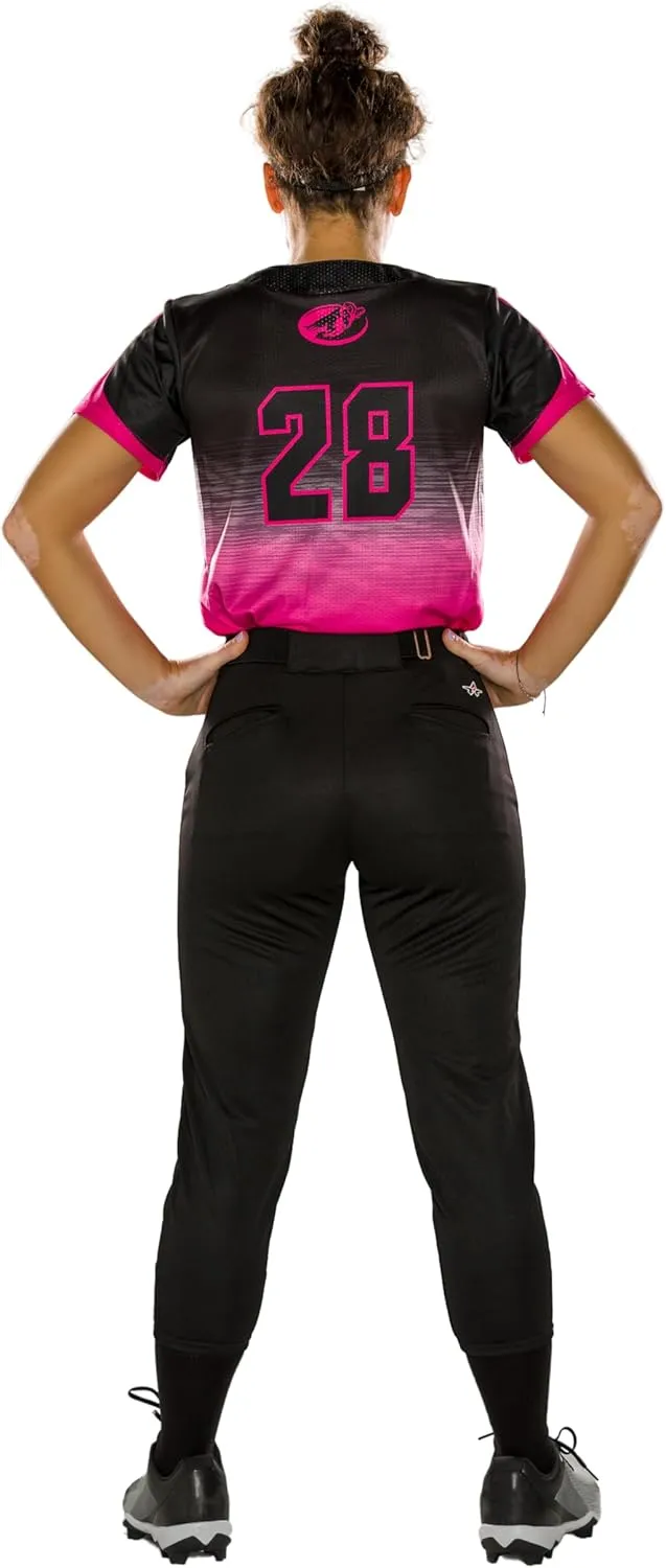 Alleson Athletic Girls Belt Loop Fastpitch Pant – Five Pro-Style Fit, Moisture-Wicking & Durable Fabric