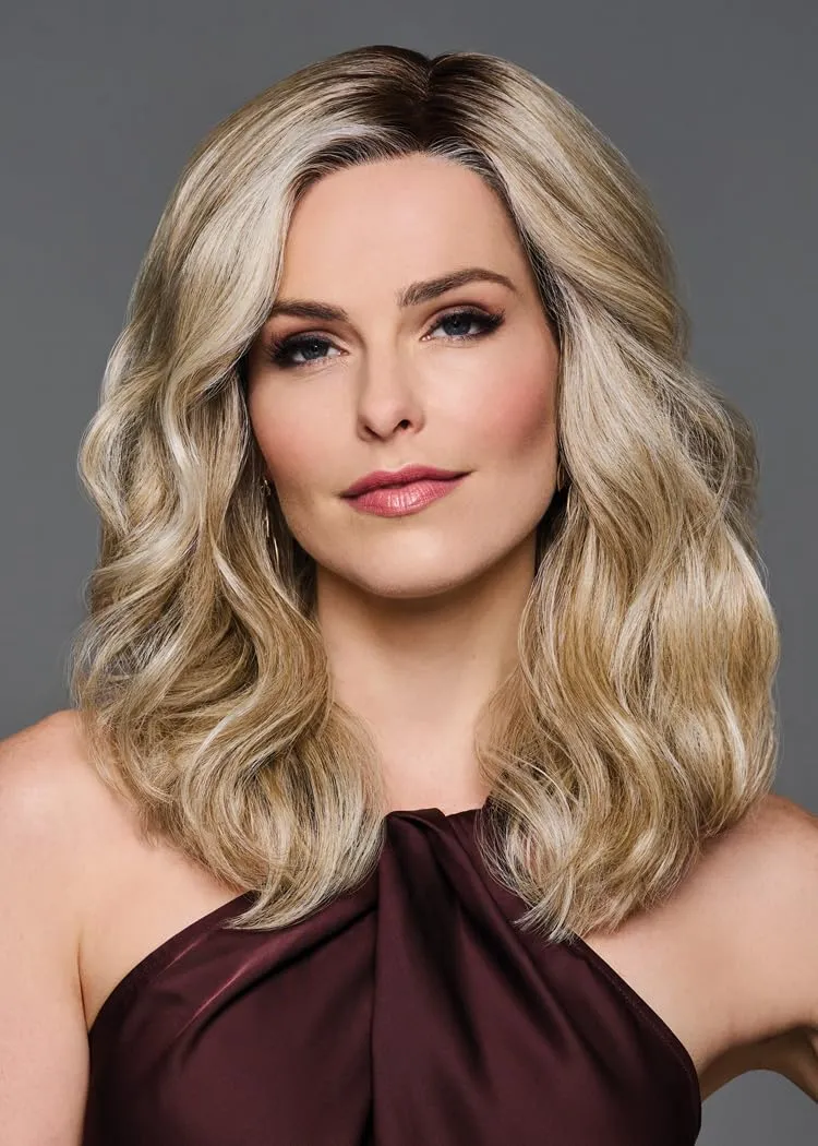 Alluring Locks Wig With Long Layered Waves by Hairuwear, Average Cap, GF14-22SS Wheat