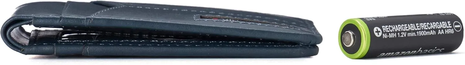 Alpine Swiss Delaney Men’s RFID Blocking Slimfold Wallet Thin Bifold Cowhide Leather Comes in Gift Box