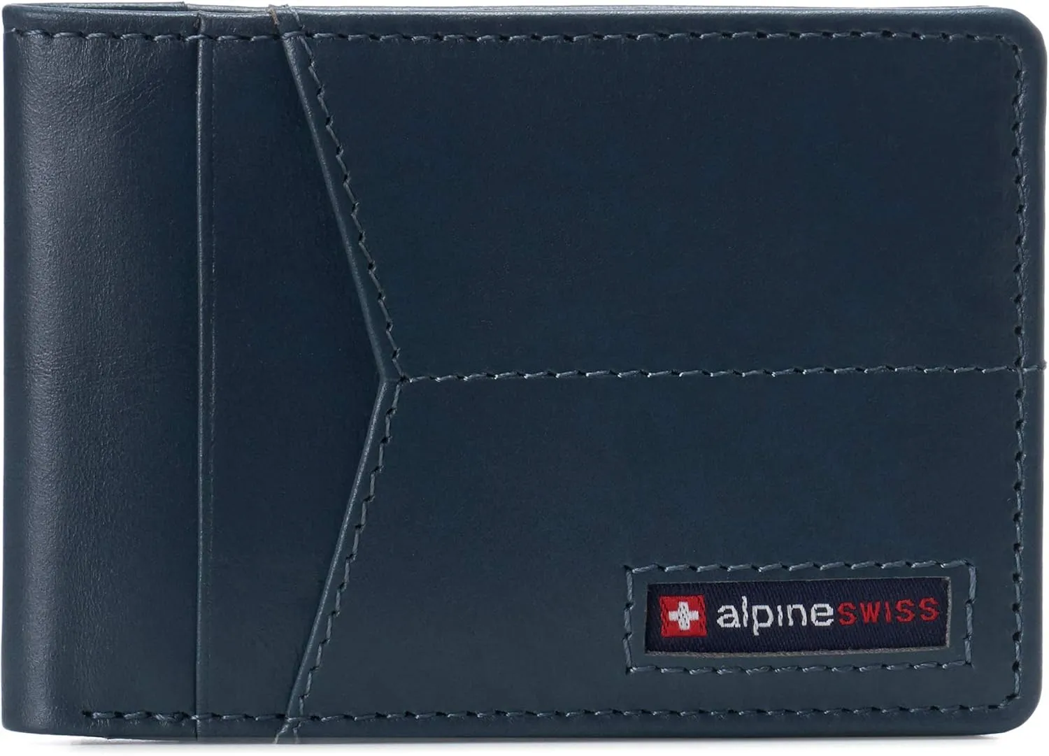 Alpine Swiss Delaney Men’s RFID Blocking Slimfold Wallet Thin Bifold Cowhide Leather Comes in Gift Box