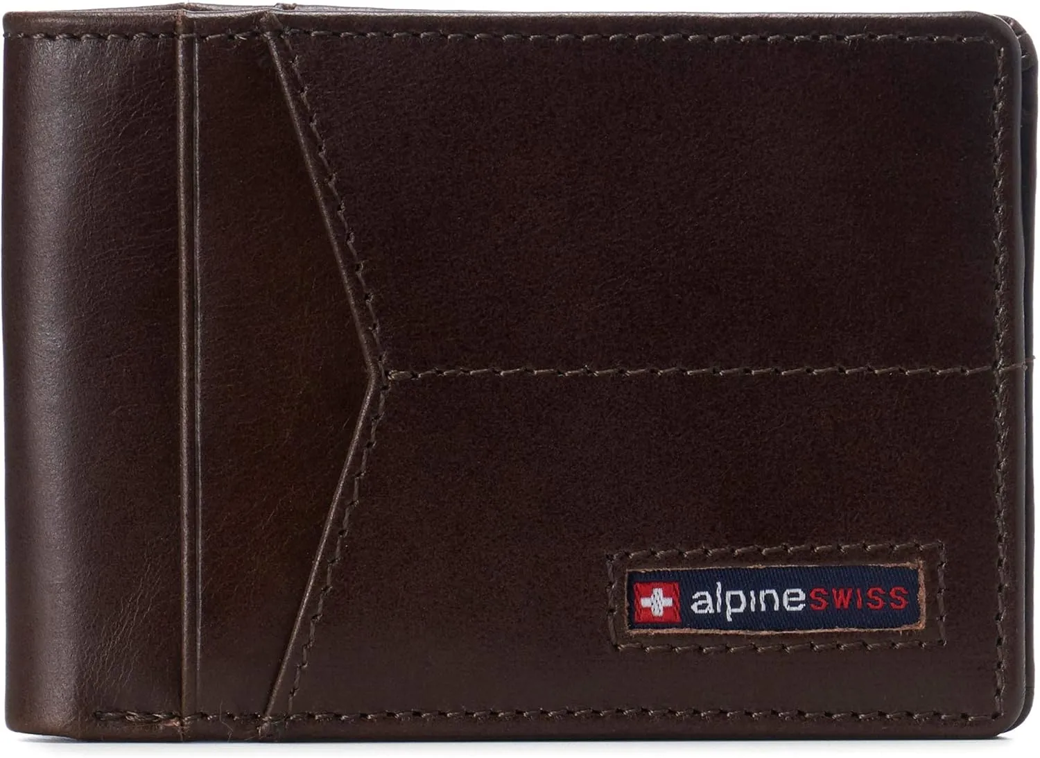 Alpine Swiss Delaney Men’s RFID Blocking Slimfold Wallet Thin Bifold Cowhide Leather Comes in Gift Box