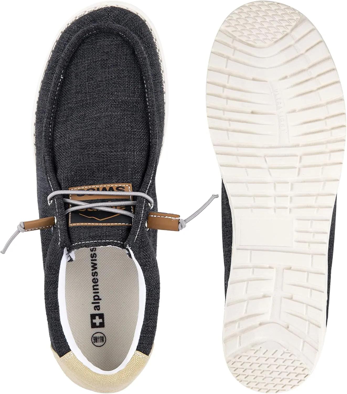 Alpine Swiss Flynn Mens Boat Shoes Casual Slip On Moccasin Loafers Sailing Deck Shoe So Light It Floats On Water