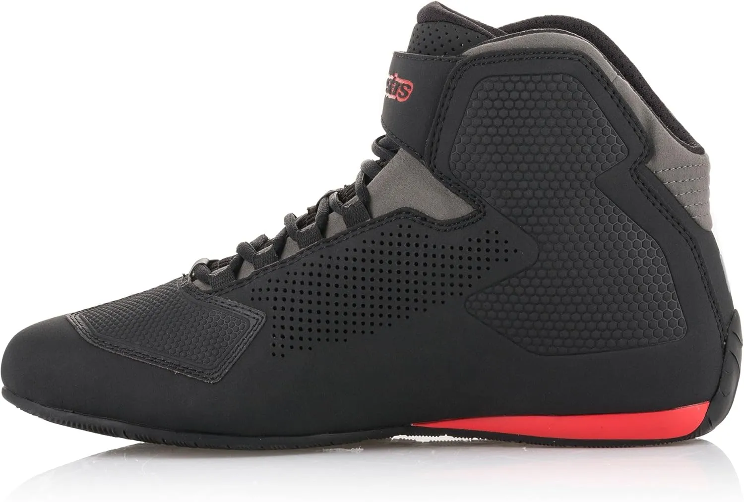 Alpinestars 2515618131115 Men's Sektor Vented Street Motorcycle Shoe, Black/Gray/Red, 11.5