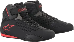 Alpinestars 2515618131115 Men's Sektor Vented Street Motorcycle Shoe, Black/Gray/Red, 11.5