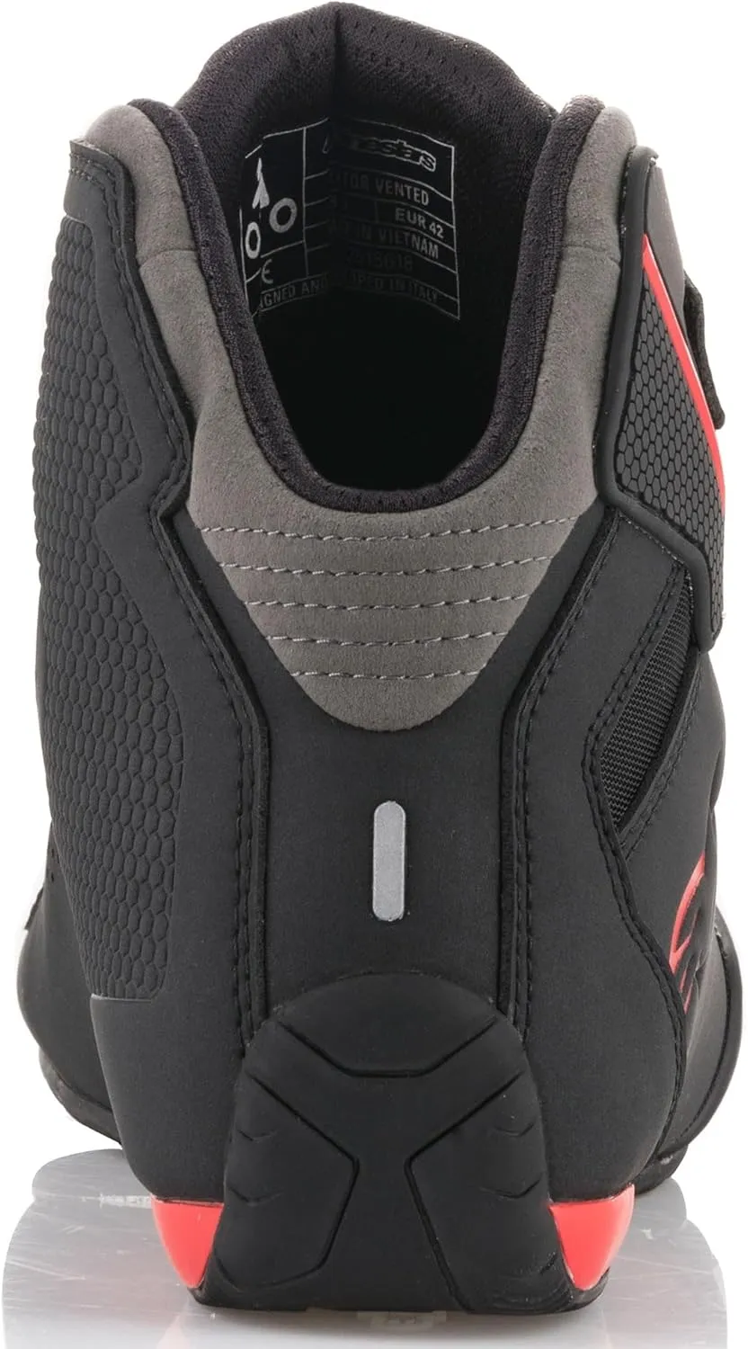 Alpinestars 2515618131115 Men's Sektor Vented Street Motorcycle Shoe, Black/Gray/Red, 11.5