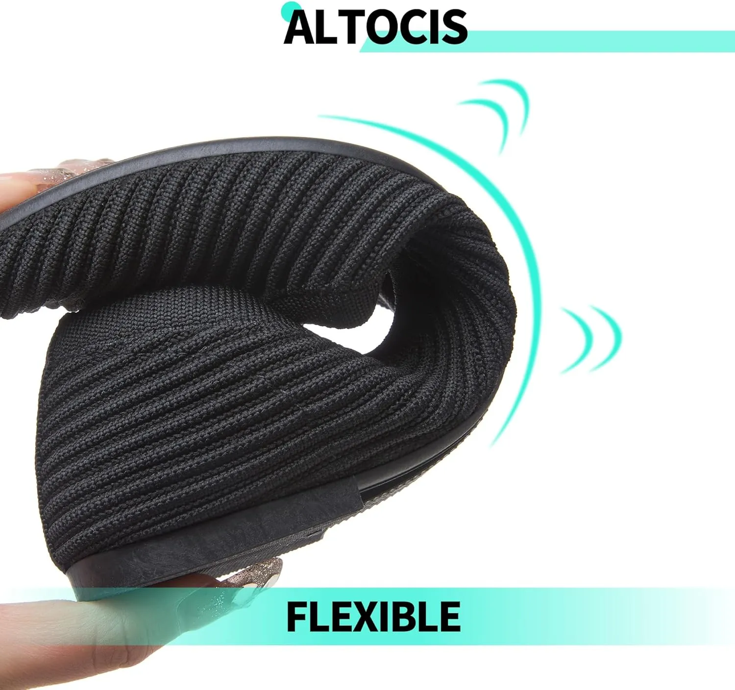 ALTOCIS Womens Knit Ballet Flats Ladies Comfortable Pointed-Toe Dressy Shoes Casual Soft Flat Shoes Ballerina Walking Flats Shoes