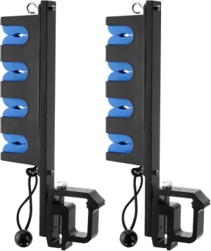 Aluminum Fishing Rod Holder for Truck, Boat, Clamp on Fishing Pole Racks Holds 4 Rods