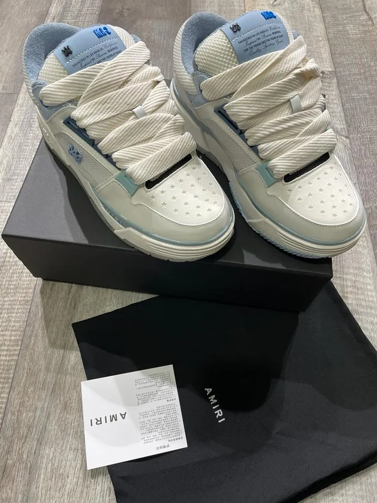 AMIRI MA-1 || Low-Top Sneakers - Sky Blue