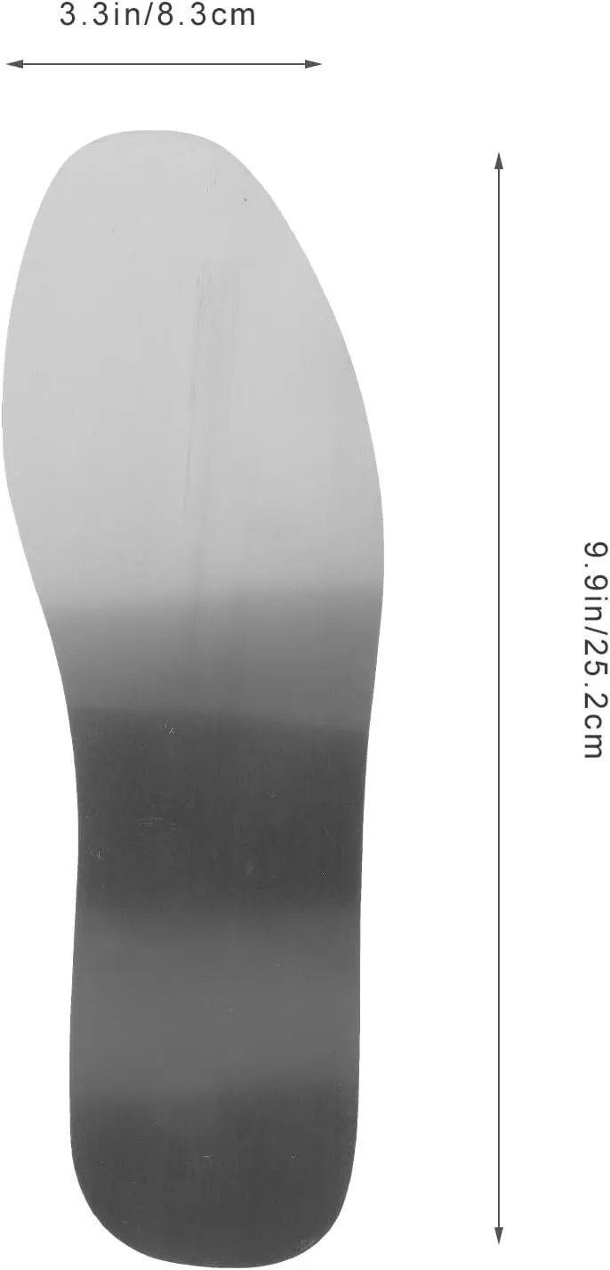 Angoily Puncture Resistant Insoles, 3 Pairs Stainless Steel Steel Toe Inserts Insole Men Shoe Insoles Roller Shoes Insoles for Boot Inserts, Flexible Steel Plate Nail Proof for Safety Work Shoes