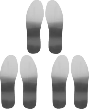 Angoily Puncture Resistant Insoles, 3 Pairs Stainless Steel Steel Toe Inserts Insole Men Shoe Insoles Roller Shoes Insoles for Boot Inserts, Flexible Steel Plate Nail Proof for Safety Work Shoes