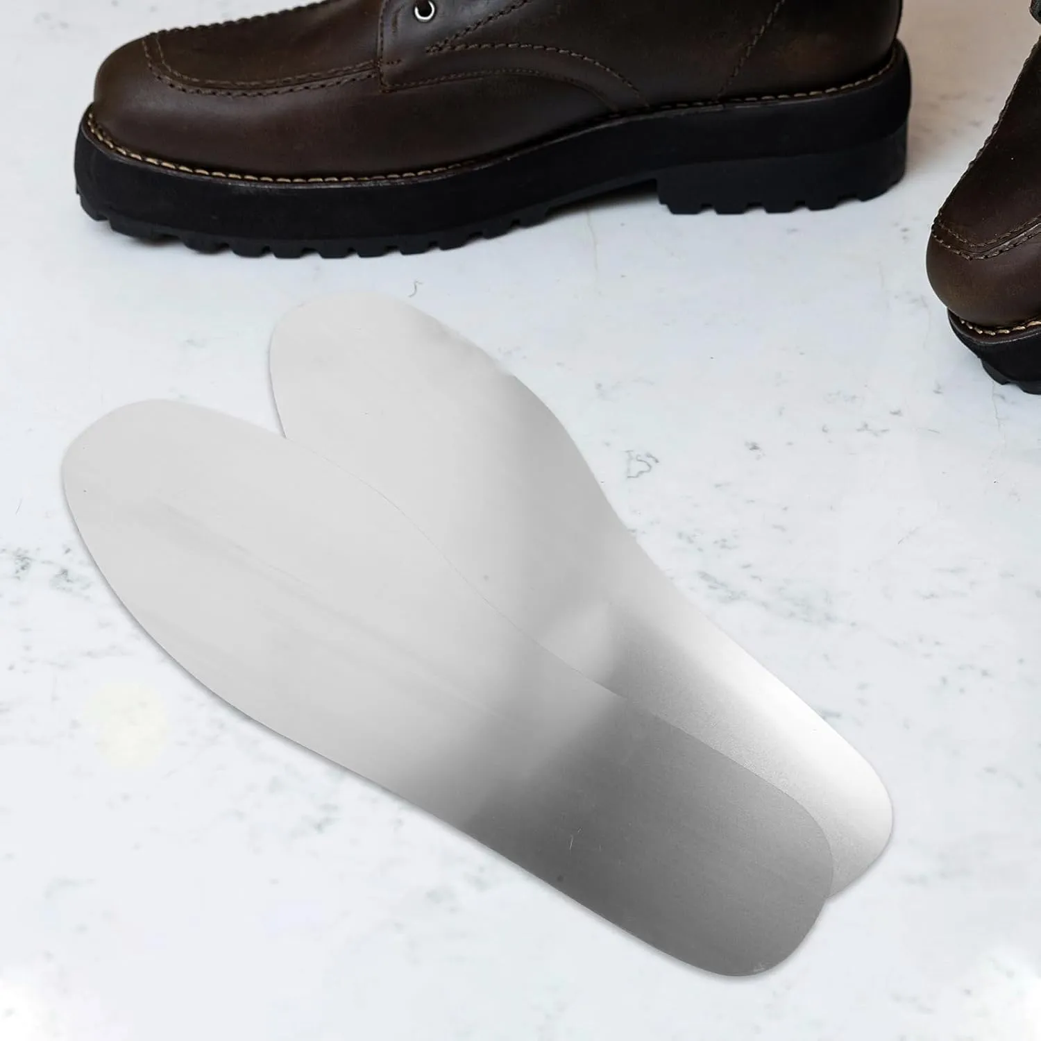 Angoily Puncture Resistant Insoles, 3 Pairs Stainless Steel Steel Toe Inserts Insole Men Shoe Insoles Roller Shoes Insoles for Boot Inserts, Flexible Steel Plate Nail Proof for Safety Work Shoes