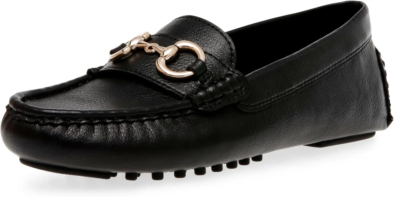 Anne Klein Womens Chrystie Faux Leather Driving Moccasins Moccasins