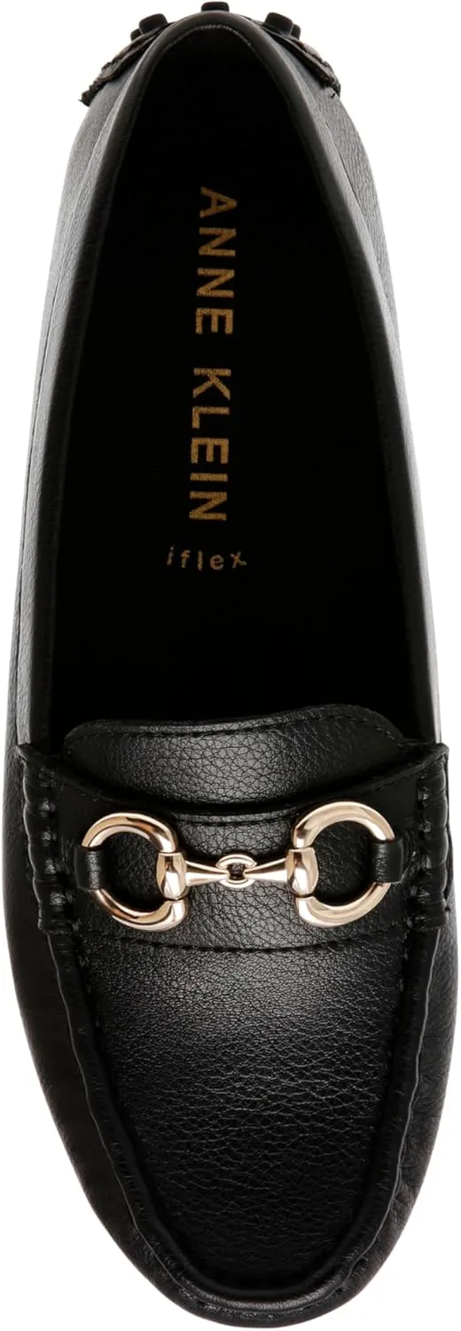 Anne Klein Womens Chrystie Faux Leather Driving Moccasins Moccasins