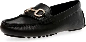 Anne Klein Womens Chrystie Faux Leather Driving Moccasins Moccasins
