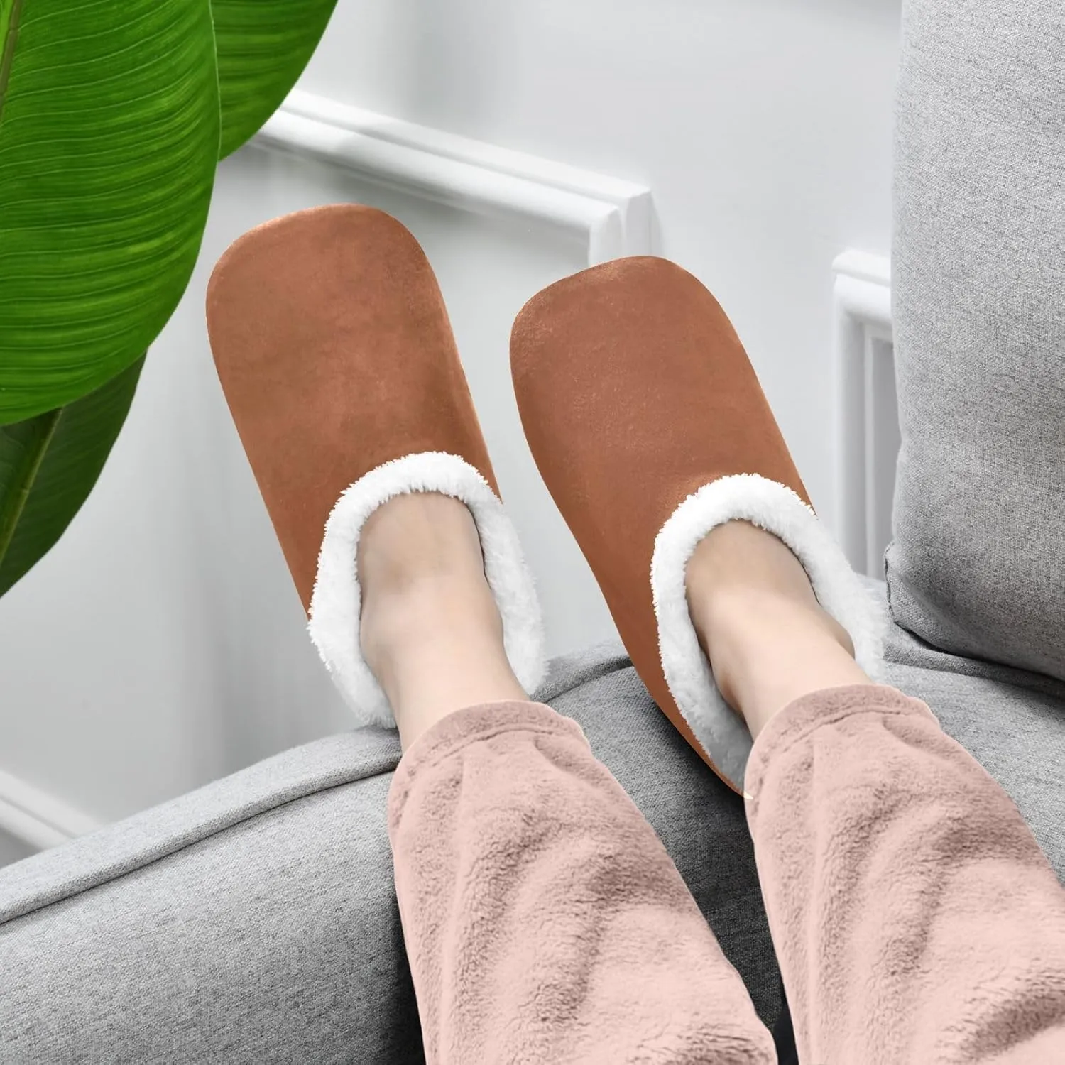 Aqua House Slippers Non-Slip Soft Bedroom Slippers for Men Bedroom