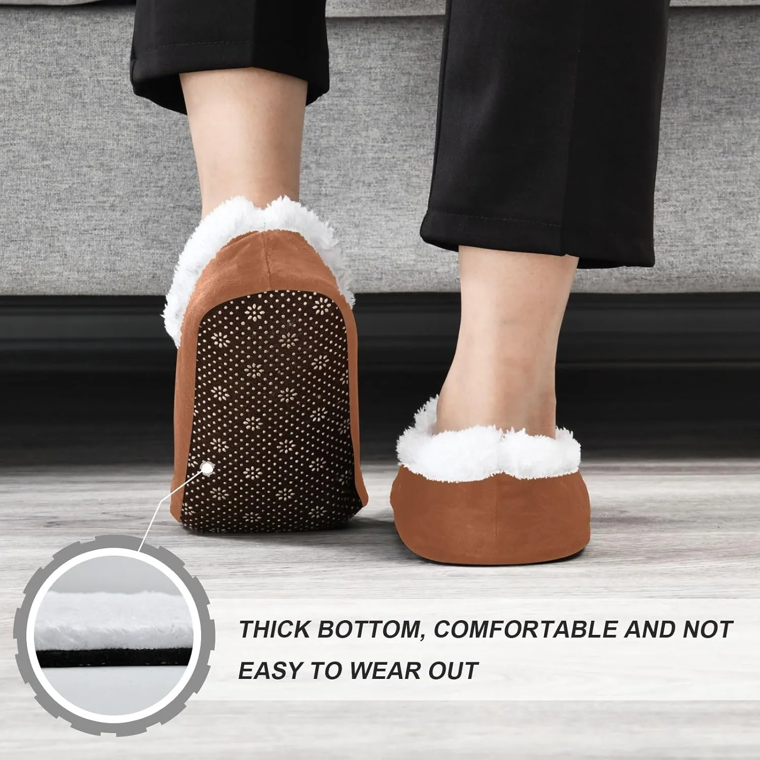 Aqua House Slippers Non-Slip Soft Bedroom Slippers for Men Bedroom