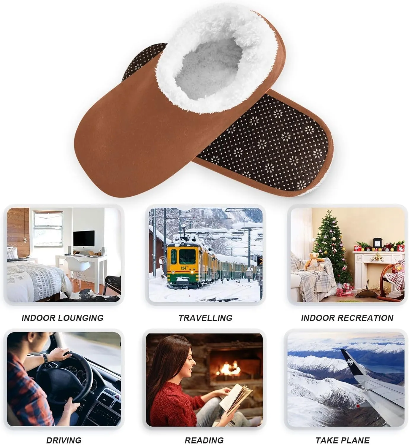 Aqua House Slippers Non-Slip Soft Bedroom Slippers for Men Bedroom