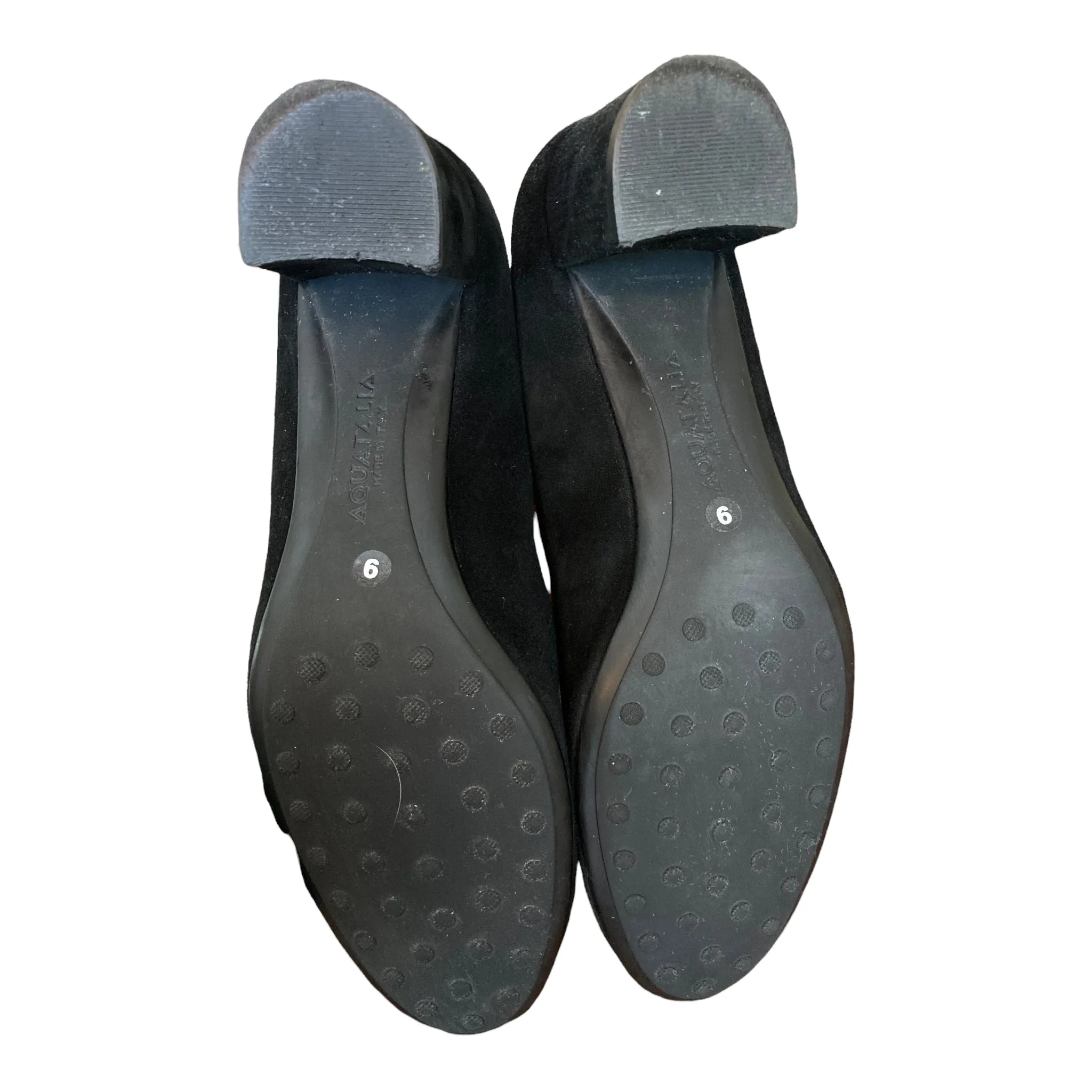 Aquatalia Black Suede "Pasha" Pumps, 9