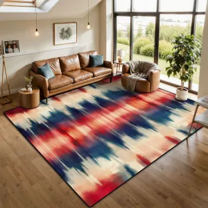 Area Rug Seamless dye Multicolor Bleeding Stripe for Surface Print Washable 10x14 feet Rugs Non Slip Outdoor Carpets Soft Mats for Bedroom Kitchen Living Room Home Decor