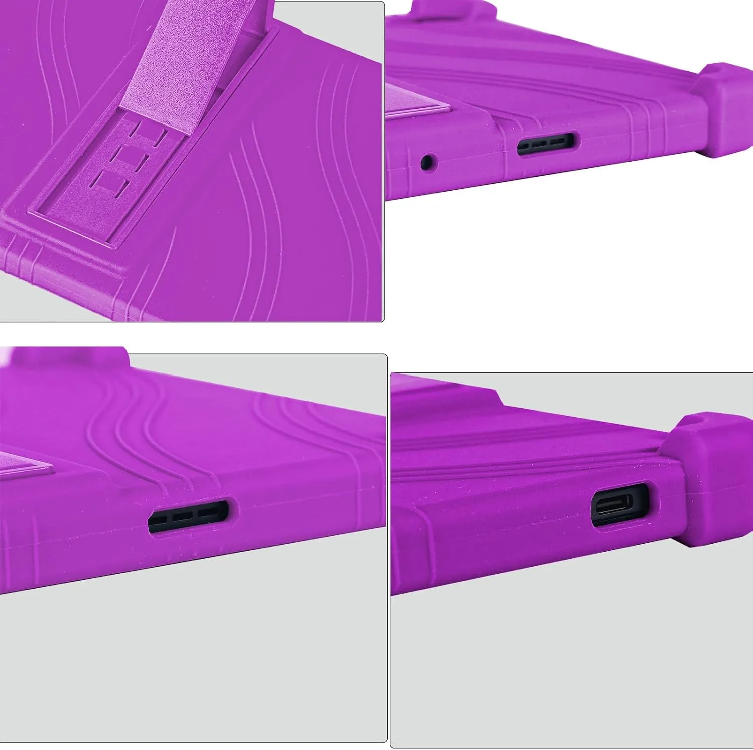 ATOOZ for Urao C107 Tablet Case 10.1 inch,Soft Silicone Kids Case for Urao 10.1 inch Tablet 2025 with Stand (Purple)